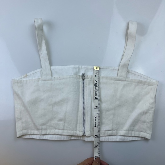 Allison New York White Tyra Crop Top N273-20 - Picture 6 of 6